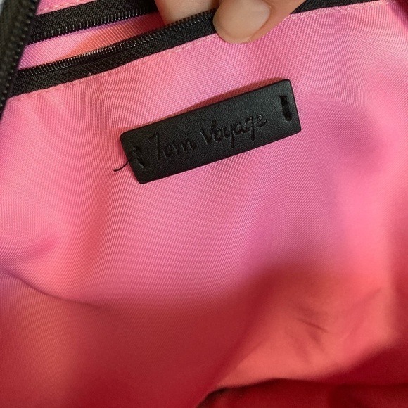 7AM Enfant Voyage Midi Bows Haze Gray/ Purple  Nylon Puffy Backpack - Picture 8 of 10